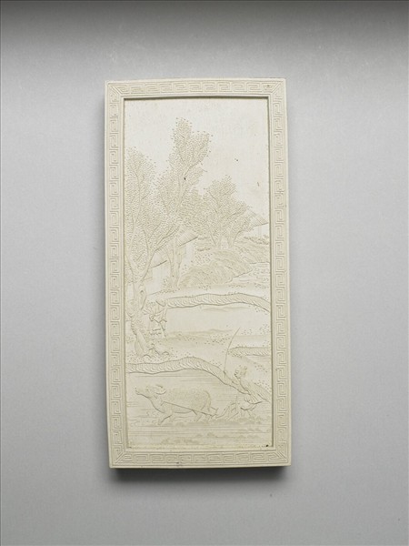 御題《萬春集慶》冊〈萬畝春耕〉詩白墨