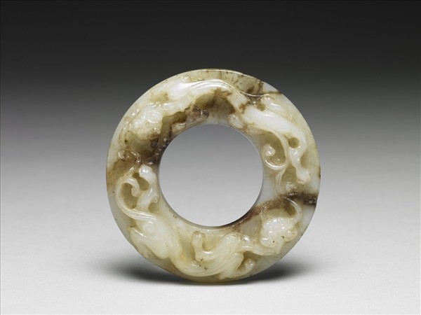 玉螭虎乳丁紋璧