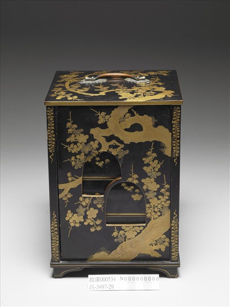 梅蒔繪四層提盒