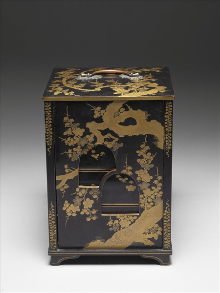 梅蒔繪四層提盒