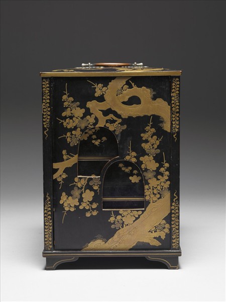 梅蒔繪四層提盒