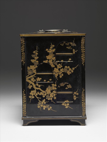 梅蒔繪四層提盒