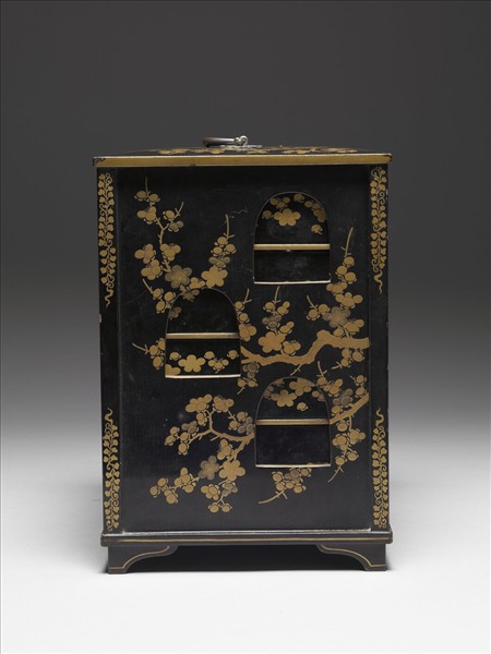 梅蒔繪四層提盒