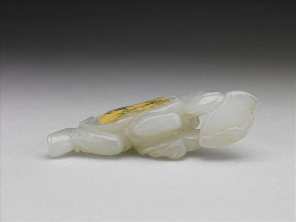 玉劉海戲蟾擺件