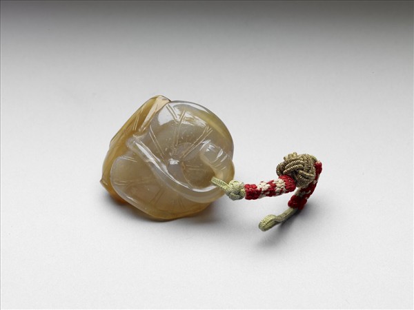 瑪瑙荷葉青蛙佩