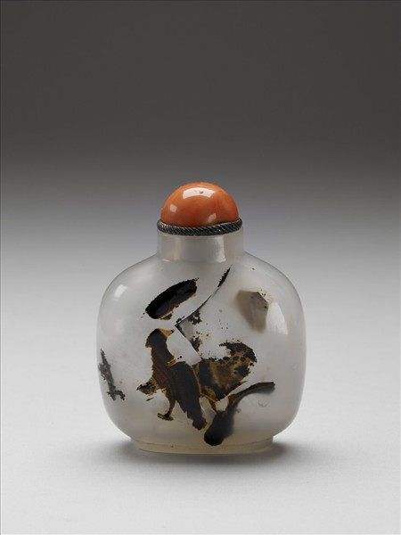 瑪瑙雙禽鼻煙壺