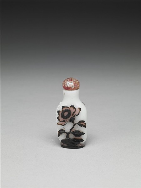 白套雙色玻璃丹鳳朝陽鼻煙壺