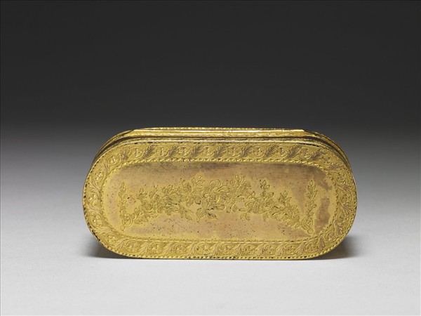 鍍金雕花嵌瑪瑙鼻煙盒