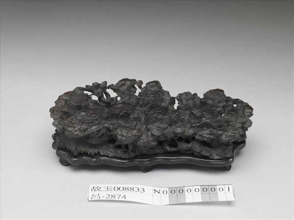 鏤雕歲寒三友木座