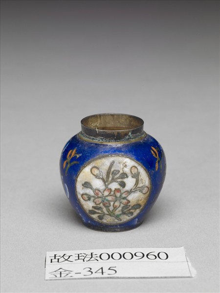 銀胎掐絲琺瑯花卉紋罐