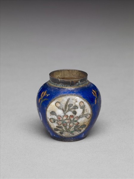 銀胎掐絲琺瑯花卉紋罐