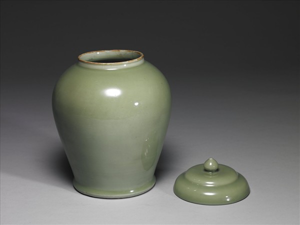 龍泉窯 青瓷蓋罐