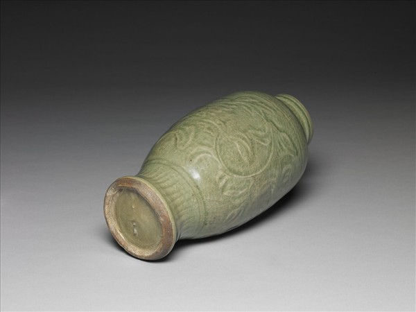 龍泉窯 青瓷劃花燈籠瓶