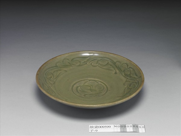 耀州窯系 青瓷劃花盤