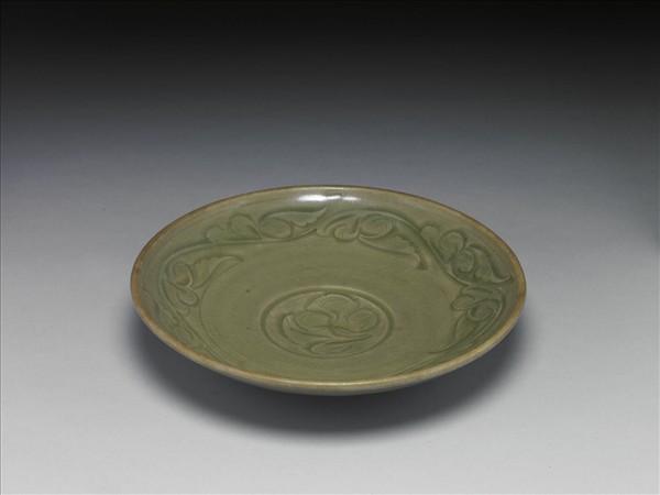 耀州窯系 青瓷劃花盤