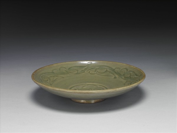 耀州窯系 青瓷劃花盤