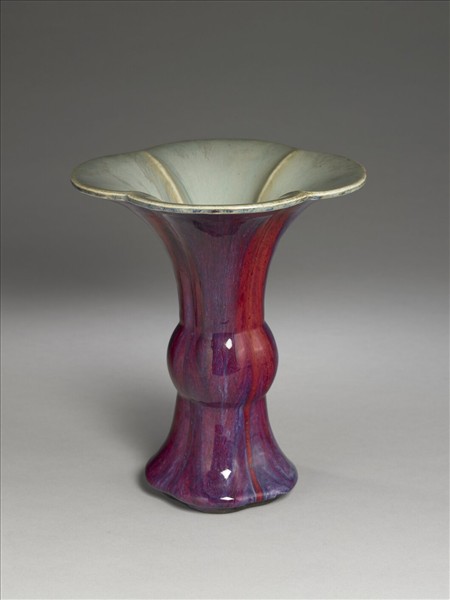 仿鈞釉海棠式觚