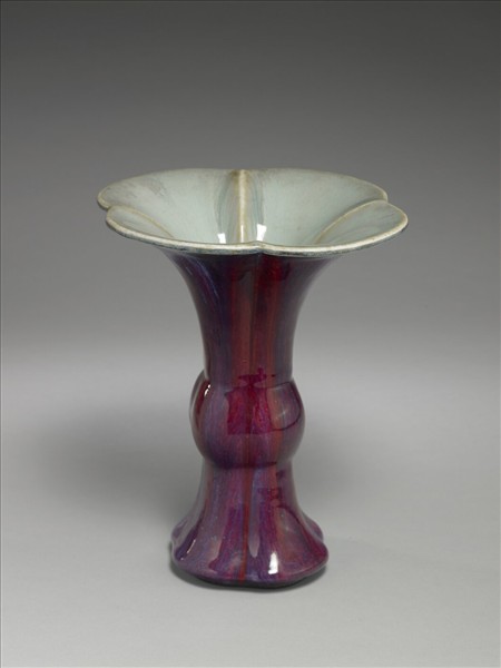 仿鈞釉海棠式觚