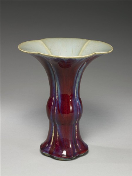 仿鈞釉海棠式觚