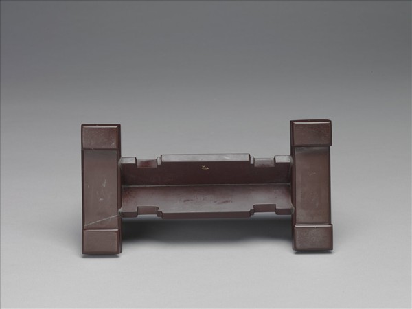 松花石山水人物插屏座