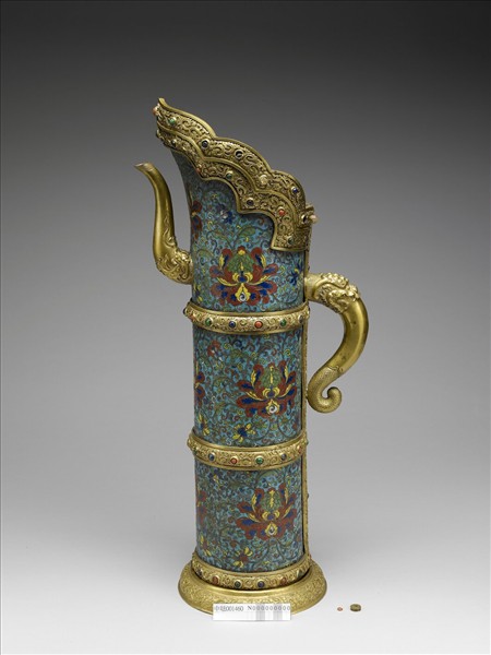 掐絲琺瑯番蓮紋多穆壺