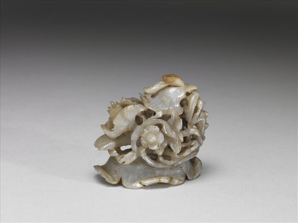 鴛鴦荷葉紋玉頂