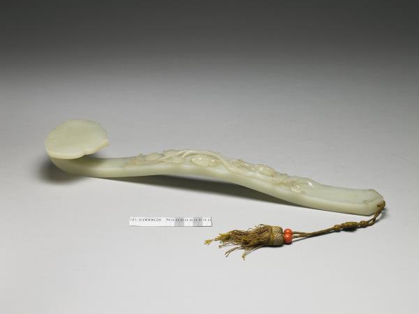 玉御製詩花卉如意