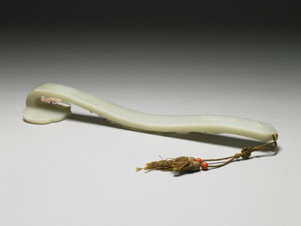 玉御製詩花卉如意