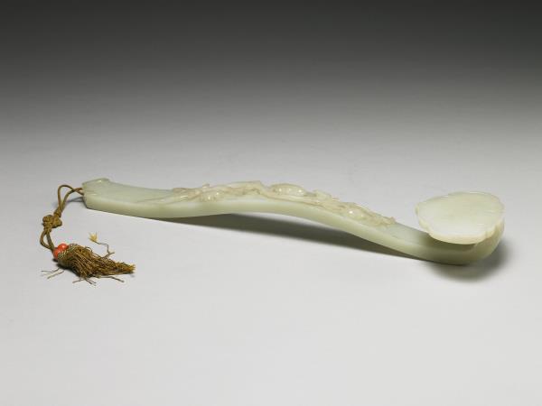 玉御製詩花卉如意