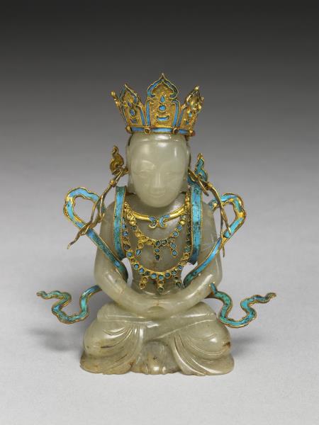 白玉無量壽佛座像