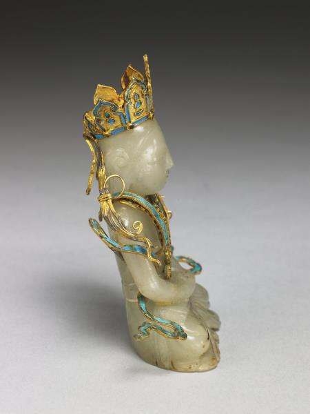 白玉無量壽佛座像