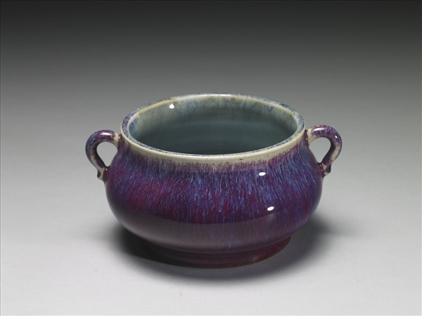 仿鈞釉雙耳爐