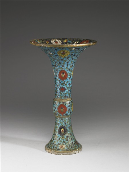 掐絲琺瑯花卉紋觚
