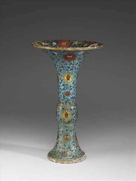 掐絲琺瑯花卉紋觚