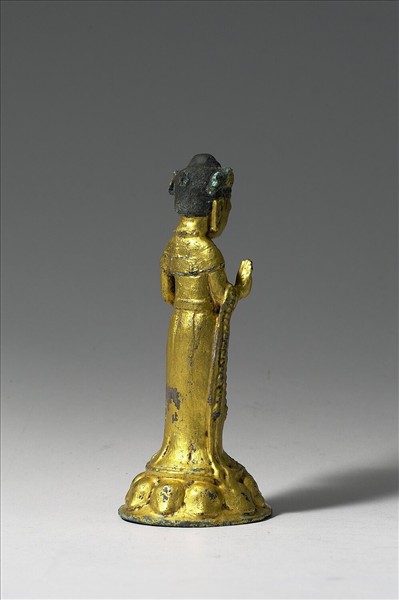 日本 平安時代 10世紀 銅鎏金 菩薩立像