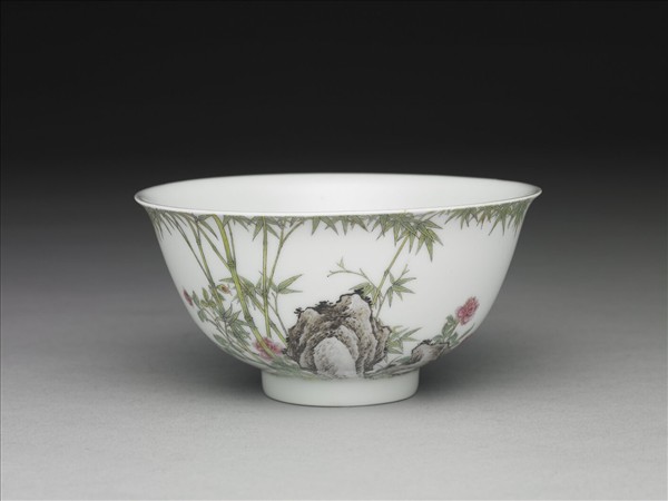 琺瑯彩綠竹長春碗