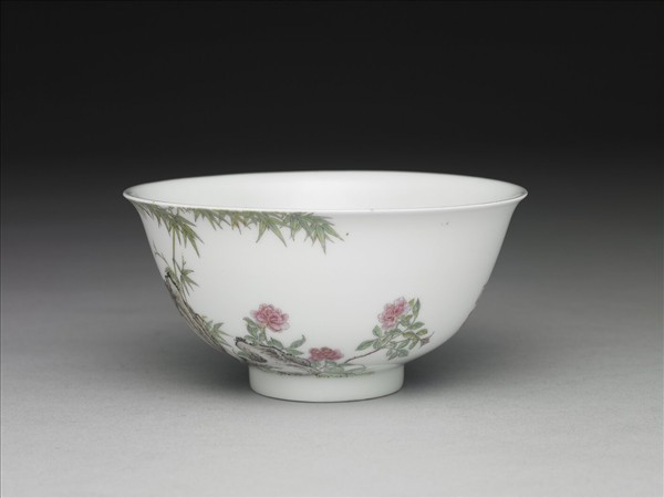 琺瑯彩綠竹長春碗