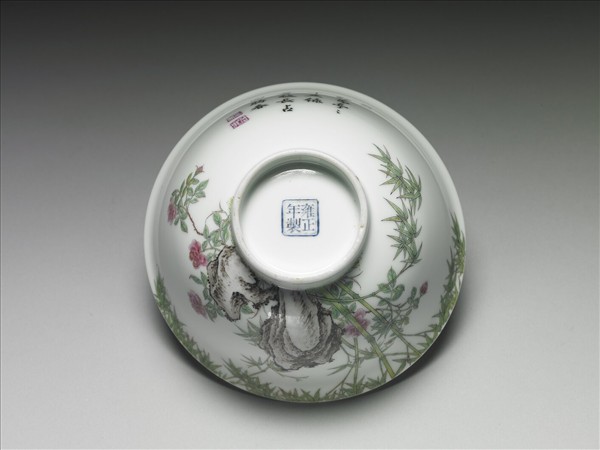 琺瑯彩綠竹長春碗