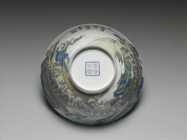 琺瑯彩燈火昇平碗