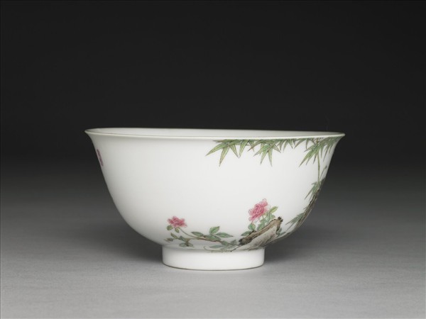 琺瑯彩綠竹長春圖碗