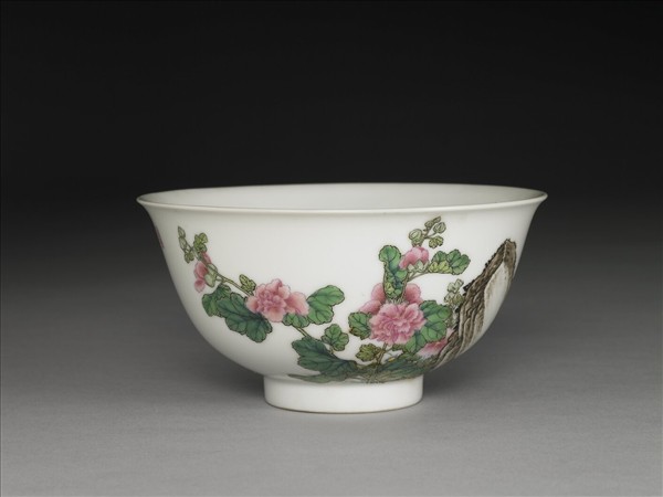 琺瑯彩蜀葵圖碗