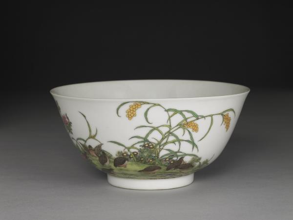 琺瑯彩久安長治碗