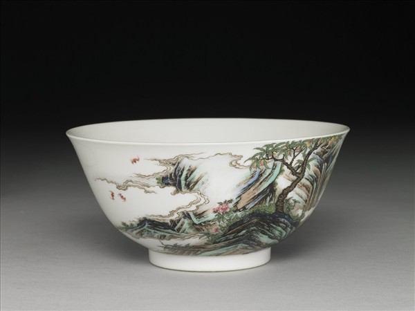 琺瑯彩瓷壽山福海圖碗