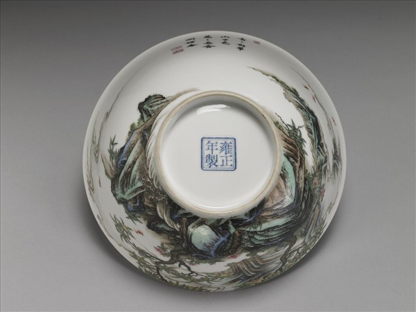 琺瑯彩瓷壽山福海圖碗