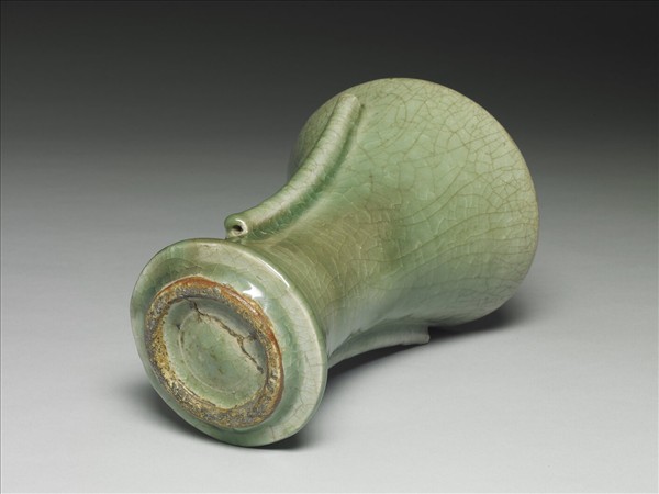 龍泉窯 青瓷觚式瓶