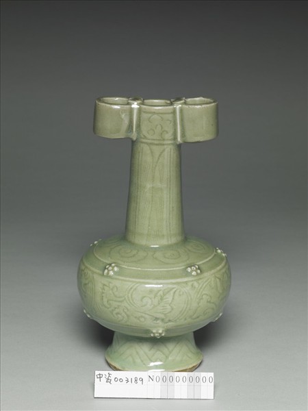 龍泉窯 青瓷劃花投壺