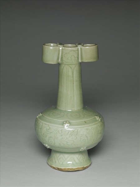 龍泉窯 青瓷劃花投壺