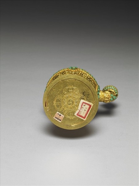 金嵌松石奔巴壺