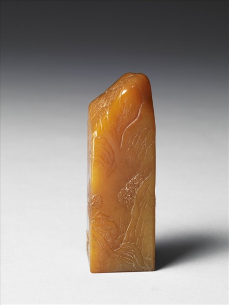 雕山水田黃未刻印