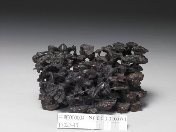 鏤空松竹梅木座